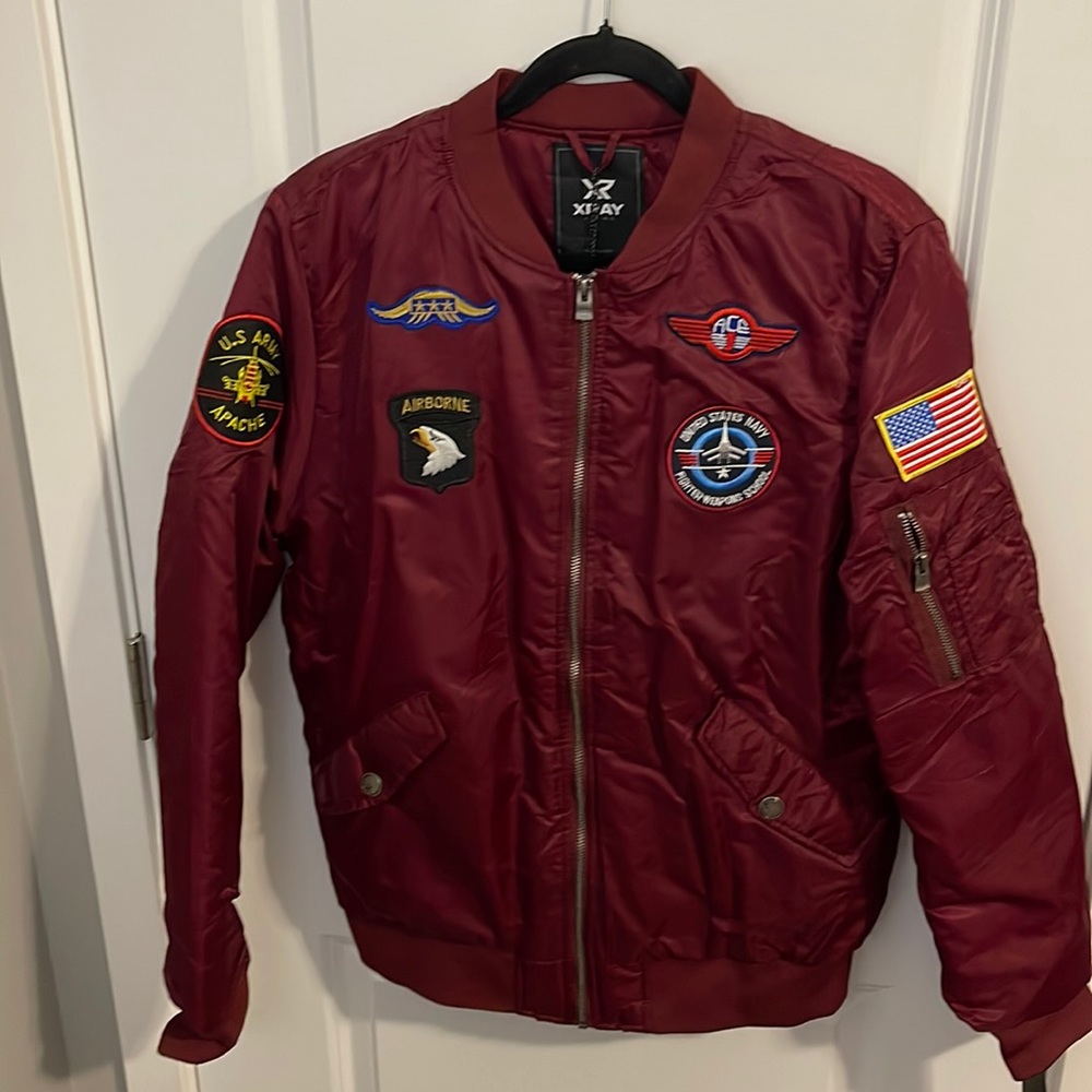 NWT X-Ray Jeans Burgundy Simon Jacket